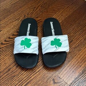 Kids Slide Sandals - green shamrock